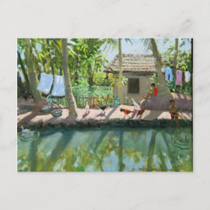 Cartão Postal Backwater Índia