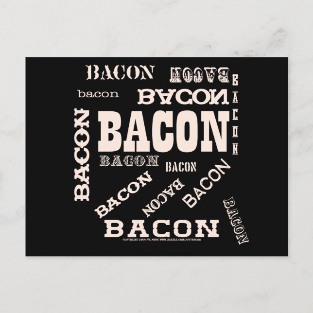 Cartão Postal Bacon Bacon (Frente)