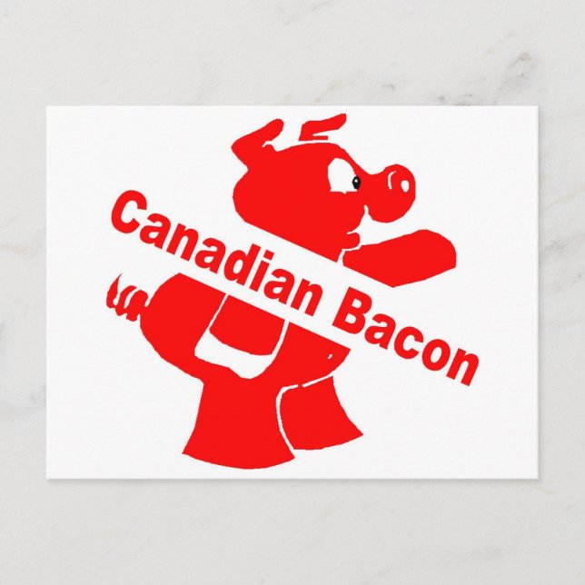 Cartão Postal Bacon canadense (Frente)