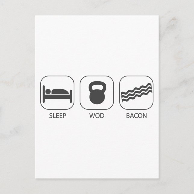 Cartão Postal Bacon em Mão Dormida - Preparação E Levantamento (Frente)