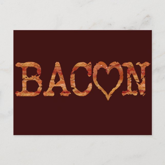Cartão Postal Bacon LOVE (Frente)