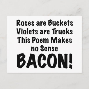 Cartão Postal Bacon Poem