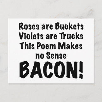 Cartão Postal Bacon Poem