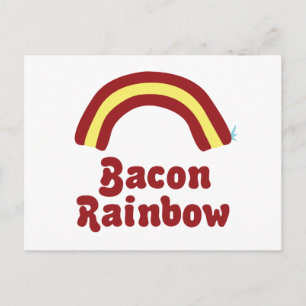 Cartão Postal Bacon Rainbow
