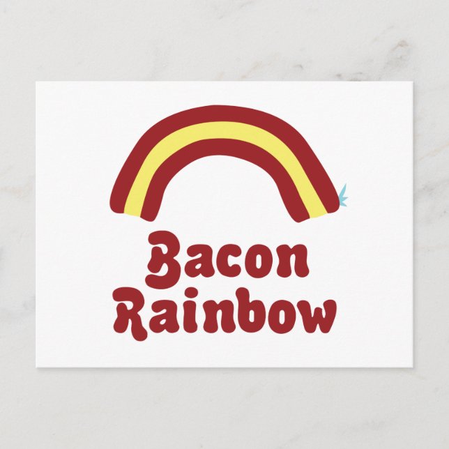 Cartão Postal Bacon Rainbow (Frente)