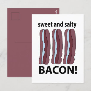 Cartão Postal Bacon Sweet E Salty Bacon