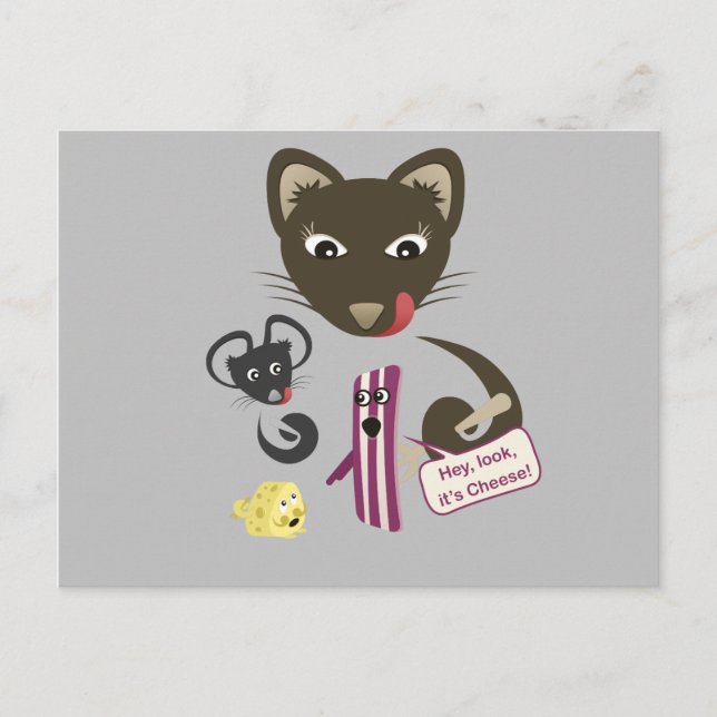 Cartão Postal Bacon une amigos e inimigos (Frente)