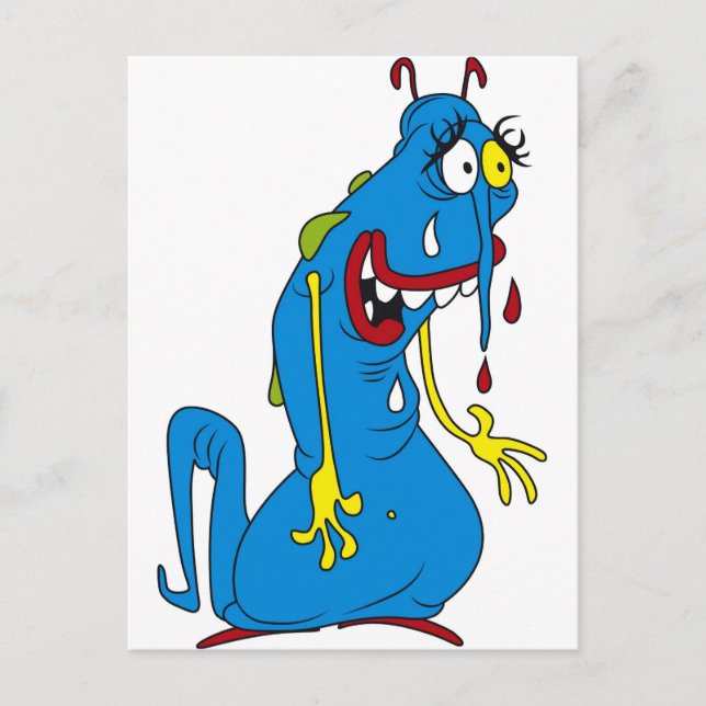 Cartão Postal Bactéria azul (Frente)