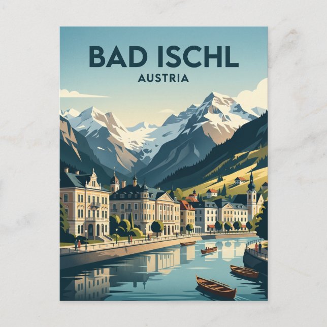 Cartão Postal Bad Ischl Áustria (Frente)