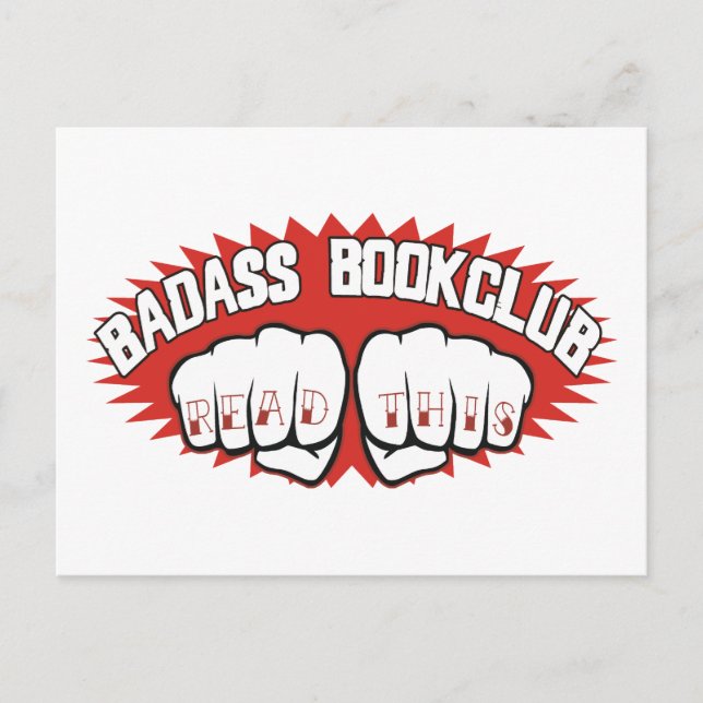 Cartão Postal Badass Bookclub (Frente)