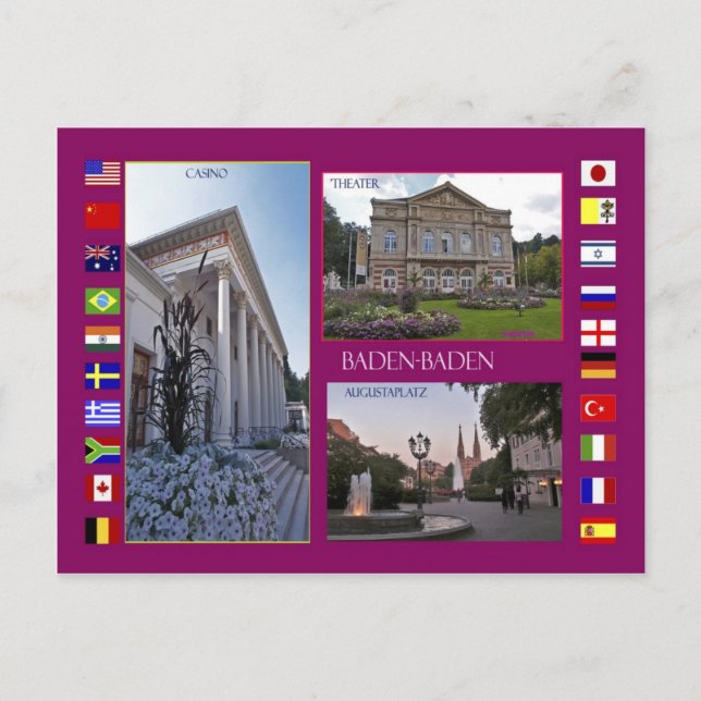 Cartão Postal Baden-Baden Ansichtskarte (Frente)