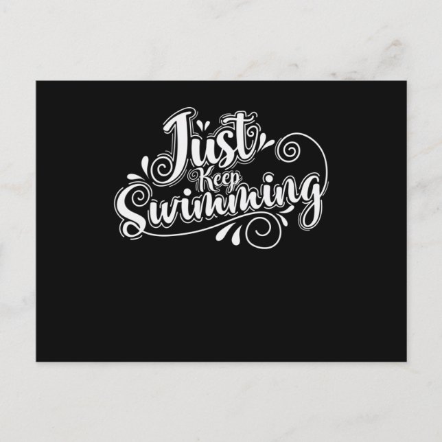 Cartão Postal Baden Só Continue Nadando (Frente)