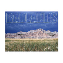 Badlands e Prairie South Dakota Postcard
