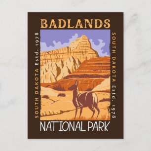 Cartão Postal Badlands National Park South Dakota Distante