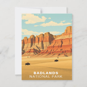 Cartão Postal Badlands National Park USA Dakota do Sul