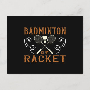 Cartão Postal Badminton - Badminton é minha raquete