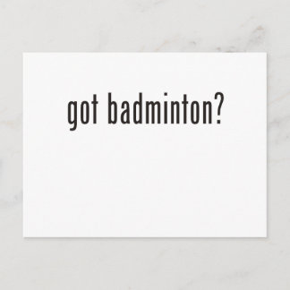 Cartão Postal badminton obtido?
