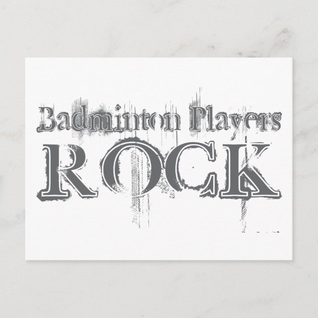 Cartão Postal Badminton Players Rock (Frente)