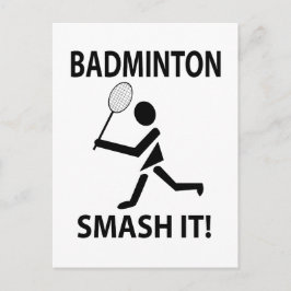 Cartão Postal Badminton Smash It Sports Badminton