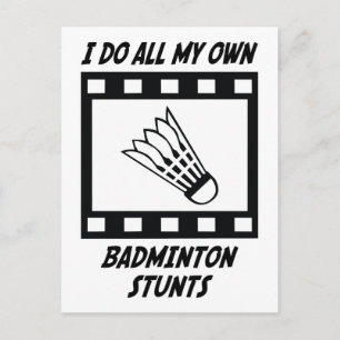 Cartão Postal Badminton Stunts