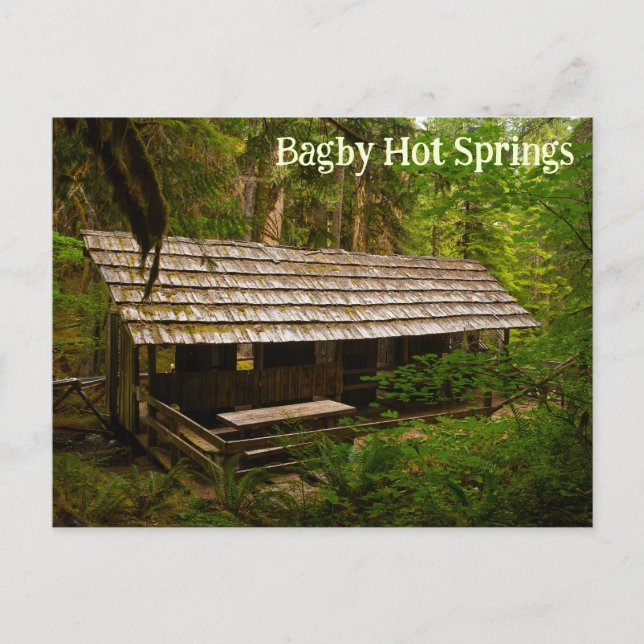 Cartão Postal Bagby Hot Primaveras Mt Hood National Forest Orego (Frente)
