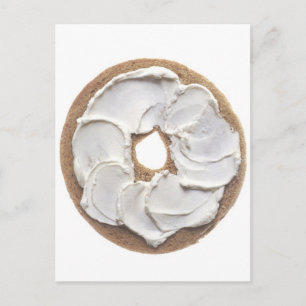Cartão Postal Bagel com Cream Cheese