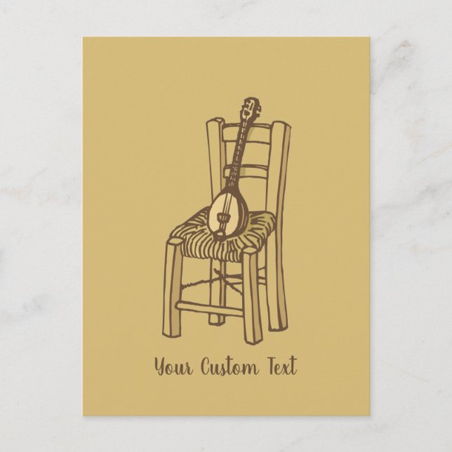 Cartão Postal Baglama na Cadeira (Frente)