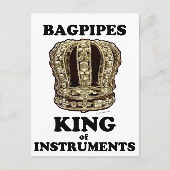 Cartão Postal Bagpipe King of Instruments (Frente)
