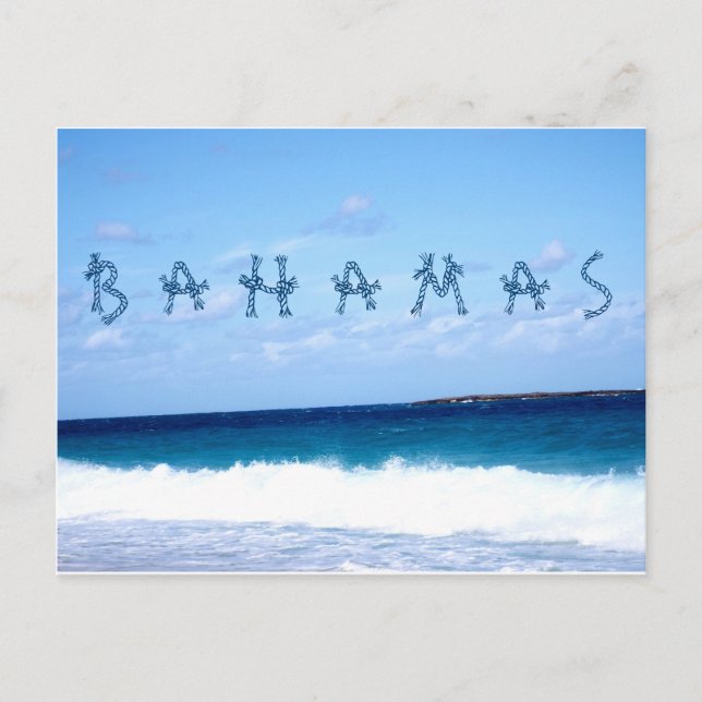 Cartão Postal Bahamas e Oceano (Frente)