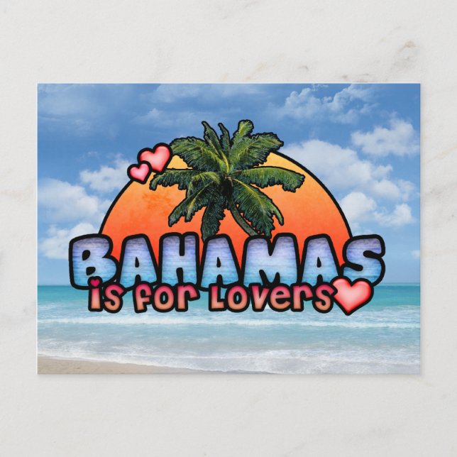 Cartão Postal Bahamas é para amantes (Frente)