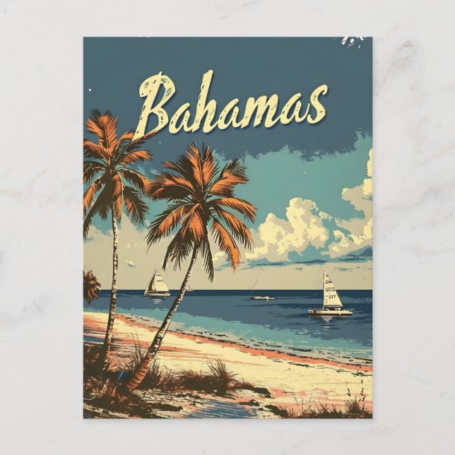 Cartão Postal Bahamas Vintage (Frente)