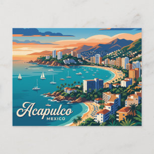 Cartão Postal Baía de Acapulco México