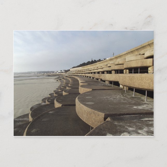 Cartão Postal Baía de Aubin, Rua Helier, Jersey (Frente)