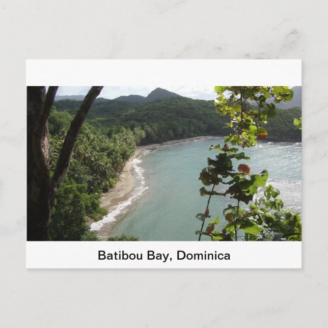 Cartão Postal Baía de Batibou, Dominica (Frente)