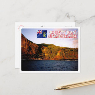 Cartão Postal Baía de Bounty - Ilhas Pitcairn -