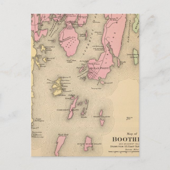 Cartão Postal Baía de dentes, ilhas adjacentes (Frente)