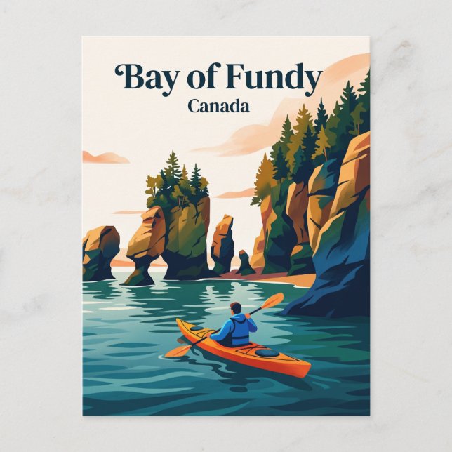 Cartão Postal Baía de Fundy, Canadá (Frente)