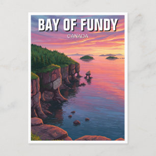 Cartão Postal Baía de Fundy Nova Escócia Canadá