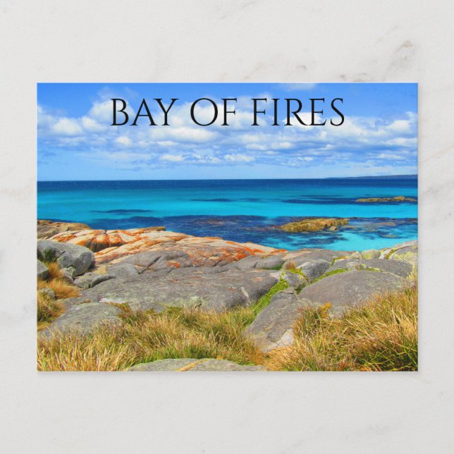 Cartão Postal baía de incêndio da tasmania (Frente)