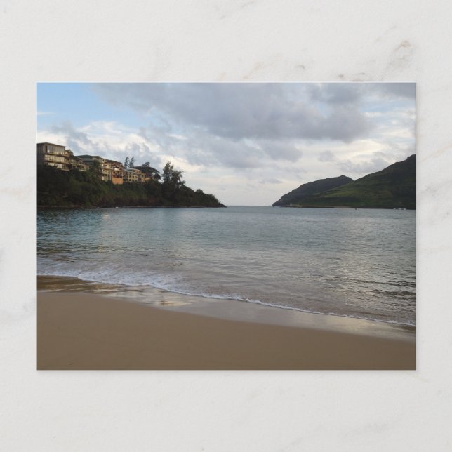 Cartão Postal Baía de Kalapaki, em Kauai, Havaí (Frente)