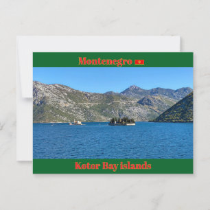 Cartão Postal Baía de Kotor em Montenegro viagem