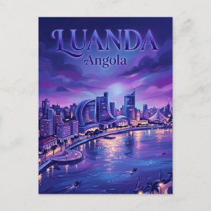 Cartão Postal Baía de Luanda Angola