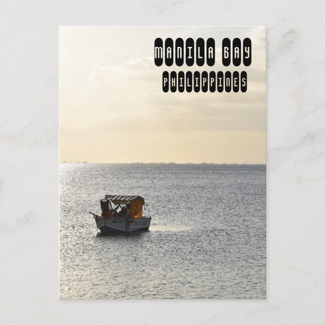 Cartão Postal Baía de Manila nas Filipinas (Frente)
