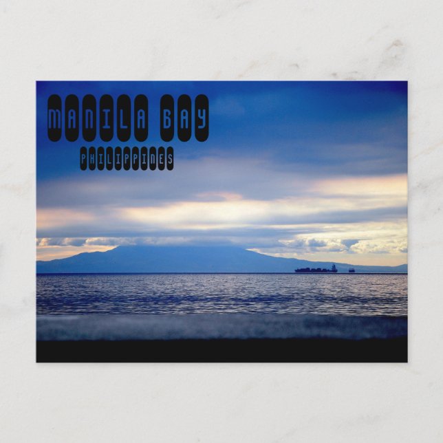 Cartão Postal Baía de Manila nas Filipinas (Frente)