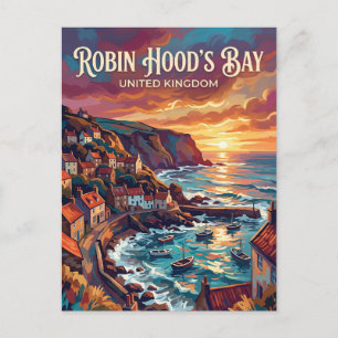 Cartão Postal Baía de Robin Hood Reino Unido