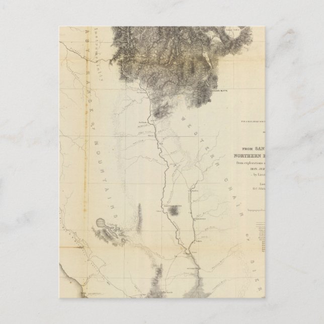 Cartão Postal Baía de São Francisco até N, limite da Califórnia (Frente)