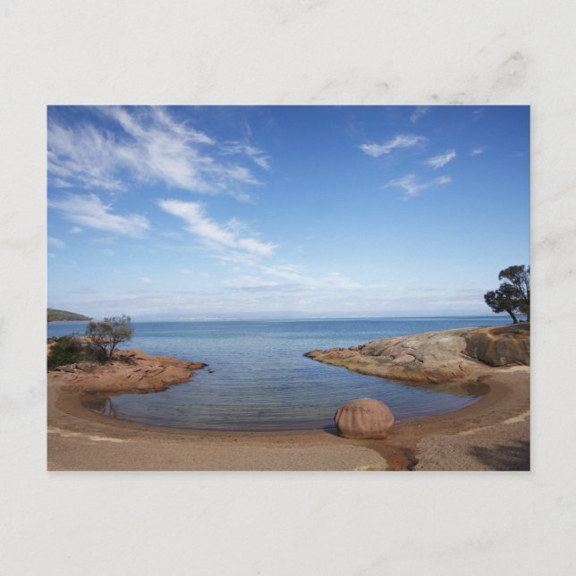 Cartão Postal Baía Honeymoon, Coles Bay, Freycinet Nacional (Frente)