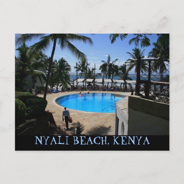 Cartão Postal Baía Romântica de Nyali, Costa de Mombasa, no Quên (Frente)
