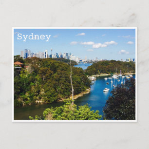 Cartão Postal baias do porto de sydney