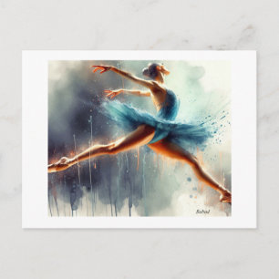 Cartão Postal Bailarina em Movimento,